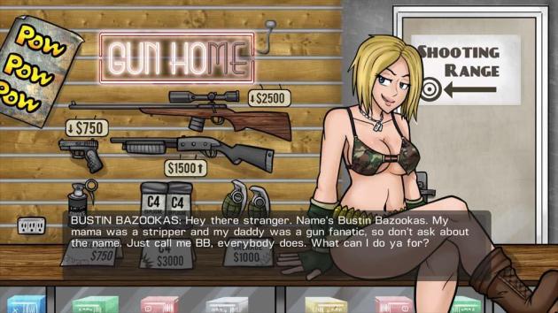 Ha, BB!  That's a gun too. And the place has Bazookas in the name!  That's a euphemism for tits!  I haven't seen this many plays on words since I last played Scrabble!