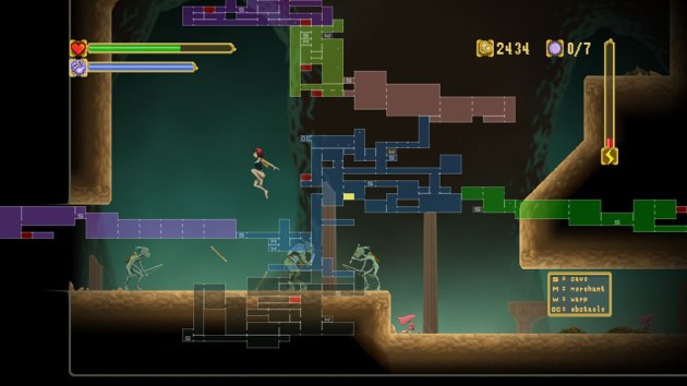 Again, the game has all the right parts of a good Metroidvania, such as a very well done map. Unfortunately, being fun just didn't make the cut.  I think this is mostly on the dull combat.  For everything it borrowed from Symphony of the Night, the thing it needed the most was pushed aside in favor of something slower and blander.  If it had been remotely close to Symphony of the Night's combat?  Probably a top-5 XBLIG game.