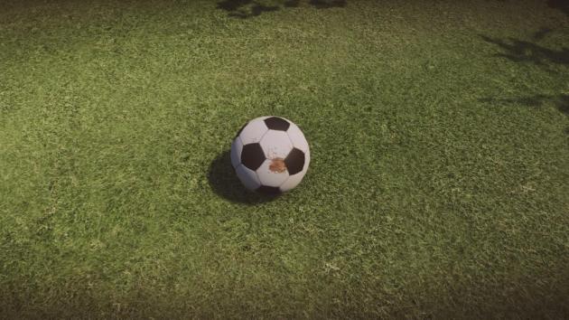 The game is set in England, so there's roughly two million soccer pitches in the town, give or take. And for some reason, they all have a dog shit skid mark on them. Hey, in America we made OUR version of footballs brown for that very reason. We would rather not know what exactly we're getting all over our hands.